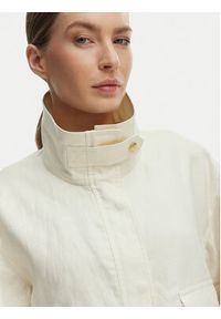 TOMMY HILFIGER - Tommy Hilfiger Kurtka przejściowa WW0WW48616 Beżowy Relaxed Fit. Kolor: beżowy. Materiał: len #4