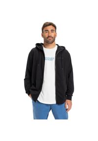 Quiksilver - Bluza na zamek dla Mężczyzn SALT WATER Czarny. Kolor: czarny. Materiał: materiał, poliester, bawełna. Długość rękawa: długi rękaw. Długość: długie