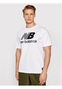 New Balance T-Shirt MT01518 Biały Relaxed Fit. Kolor: biały. Materiał: bawełna #1