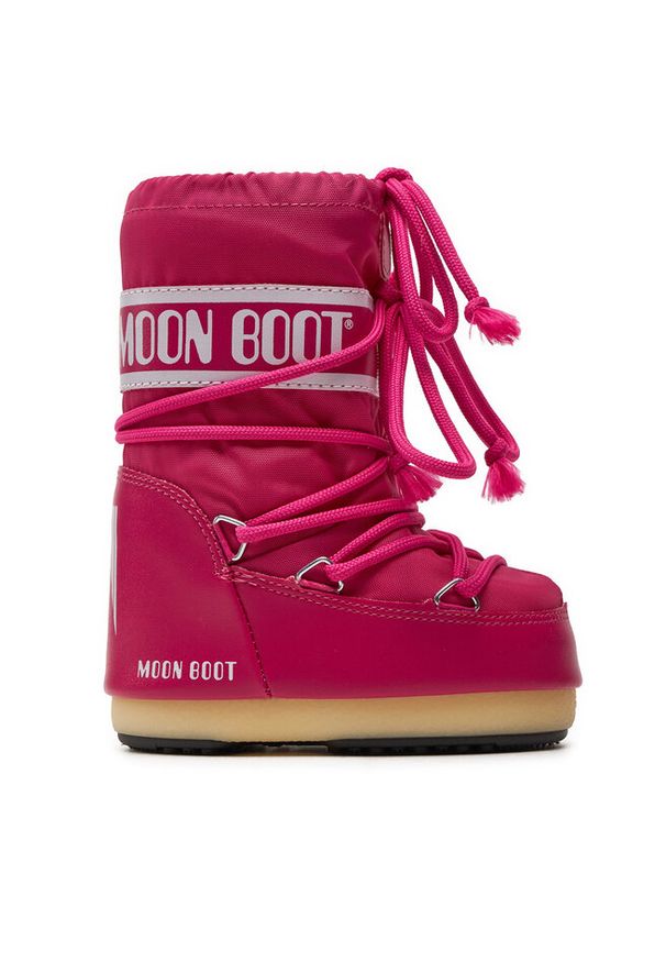 Śniegowce Moon Boot. Kolor: różowy. Materiał: nylon