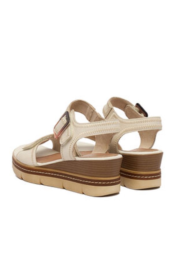 Remonte Sandały CEO-D2L58-60 Écru. Kolor: kremowy. Materiał: skóra