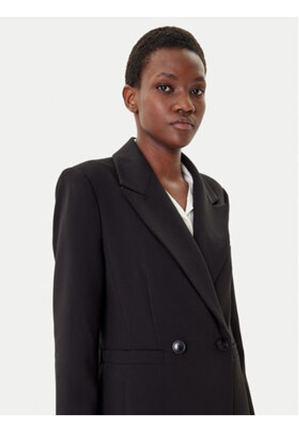 French Connection Płaszcz przejściowy 70ZAA Czarny Regular Fit. Kolor: czarny. Materiał: syntetyk