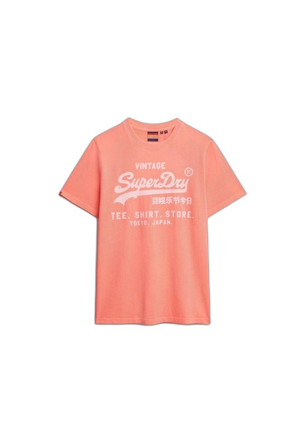 Koszulka Superdry Vl Neon. Kolor: czerwony
