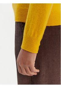 United Colors of Benetton - United Colors Of Benetton Sweter 1002D1K01 Żółty Regular Fit. Kolor: żółty. Materiał: wełna #3