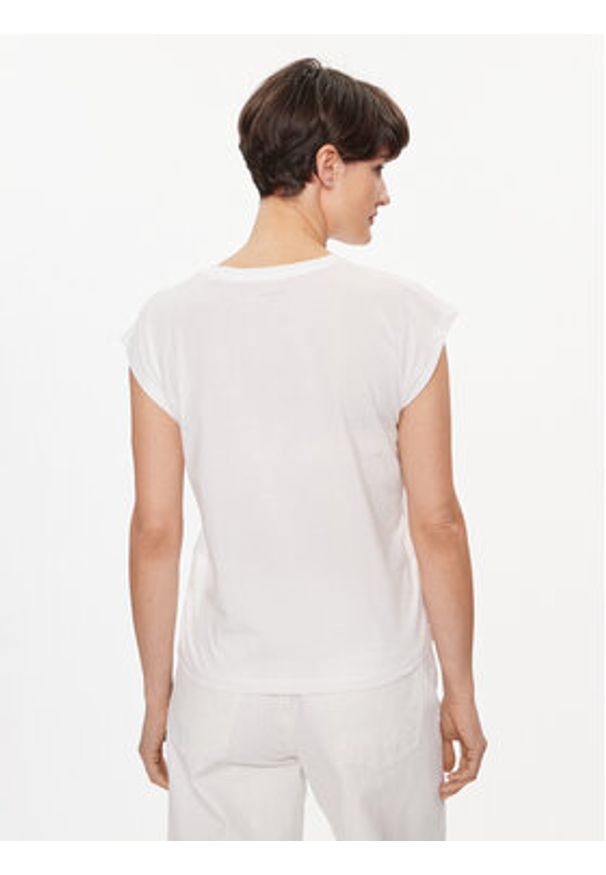 Pepe Jeans T-Shirt Lory PL505853 Biały Regular Fit. Kolor: biały. Materiał: bawełna