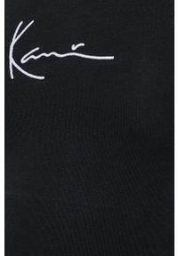 Karl Kani top damski kolor czarny. Kolor: czarny. Długość rękawa: na ramiączkach. Wzór: aplikacja