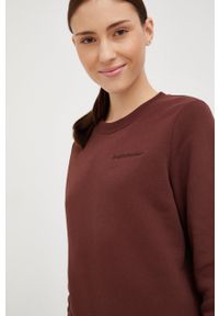 Peak Performance bluza damska kolor brązowy gładka. Kolor: brązowy. Wzór: gładki #3