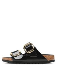 Birkenstock Klapki Arizona Big Buckle 1021476 Czarny. Kolor: czarny. Materiał: skóra, lakier