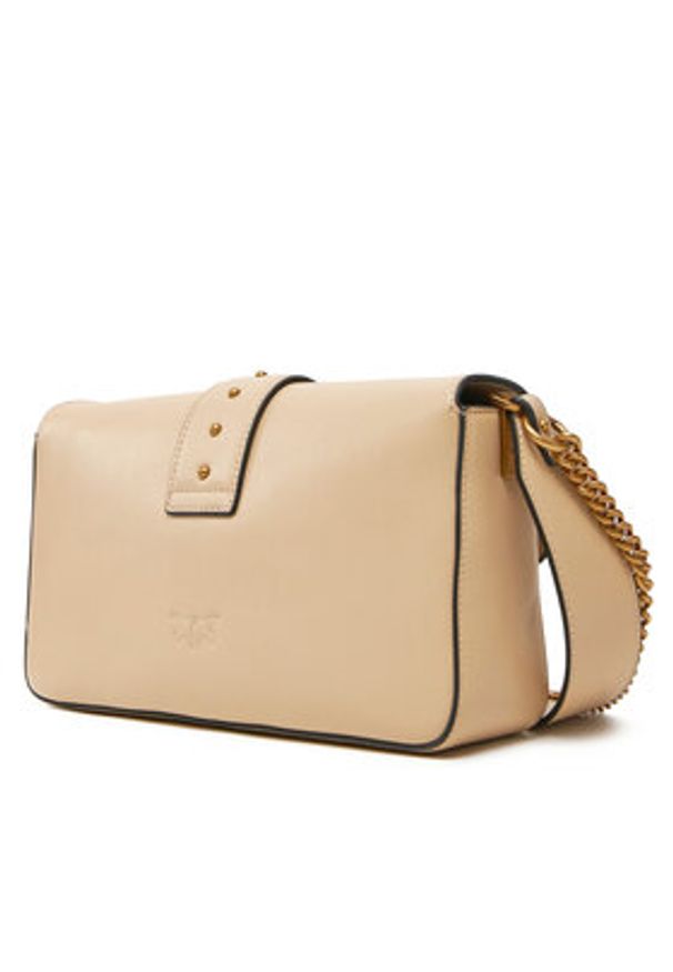 Pinko - PINKO Torebka Love One Classic Fl 104524 A0QO C50Q Beżowy. Kolor: beżowy. Materiał: skórzane