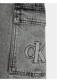 Calvin Klein Jeans Sukienka jeansowa IG0IG02284 Szary Regular Fit. Kolor: szary. Materiał: bawełna