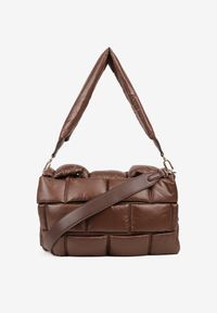 Renee - Brązowa Torebka na Ramię Typu Puffer Bag Norriva. Kolor: brązowy. Materiał: pikowane. Styl: elegancki. Rodzaj torebki: na ramię #4