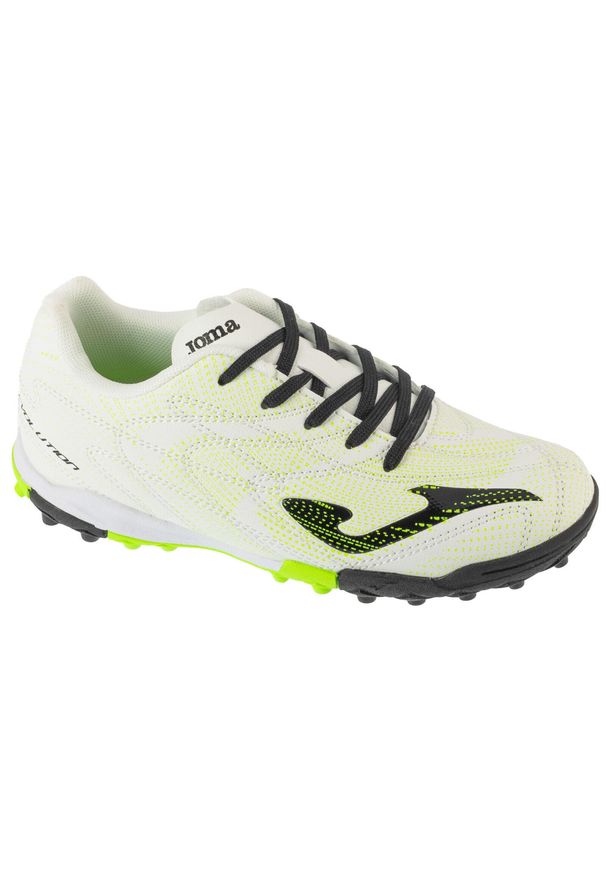 Joma - Buty piłkarskie turfy chłopięce, Evolution Jr 25 EVJW TF. Kolor: biały. Sport: piłka nożna