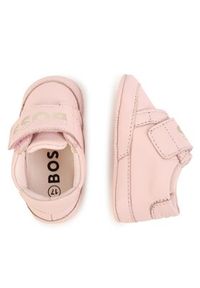 BOSS - Boss Sneakersy J99130 Różowy. Kolor: różowy. Materiał: skóra #5