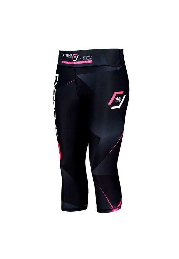 Legginsy sportowe damskie EXTREME HOBBY MT SPORT 3/4. Kolor: różowy. Materiał: poliester, elastan