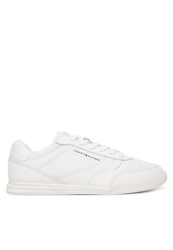 TOMMY HILFIGER - Tommy Hilfiger Sneakersy Lopro Cup Leather FM0FM05677 Biały. Kolor: biały. Materiał: skóra