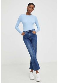 Answear Lab jeansy damskie high waist. Stan: podwyższony. Kolor: niebieski. Styl: wakacyjny #4