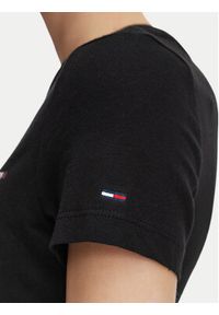 Tommy Jeans T-Shirt Ess Logo DW0DW23479 Czarny Slim Fit. Kolor: czarny. Materiał: bawełna #3