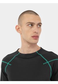 4f - 4F Bielizna termoaktywna skiturowa (góra) męska S. Kolor: szary. Materiał: dzianina, skóra. Długość rękawa: raglanowy rękaw. Wzór: gładki. Sezon: zima. Sport: turystyka piesza, snowboard, narciarstwo #2