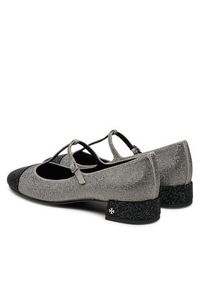 Tory Burch Baleriny Cap-Toe T-Strap Pave Heeled 159830 Srebrny. Kolor: srebrny. Materiał: syntetyk #4