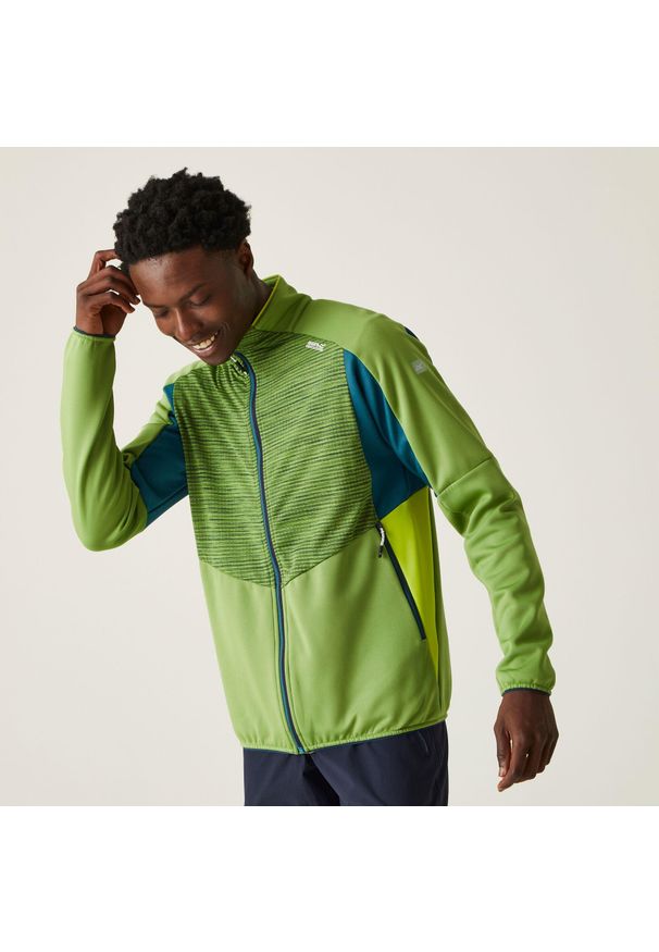 Regatta - Yare VIII męska kurtka. Kolor: zielony. Materiał: materiał, softshell. Sport: fitness, turystyka piesza