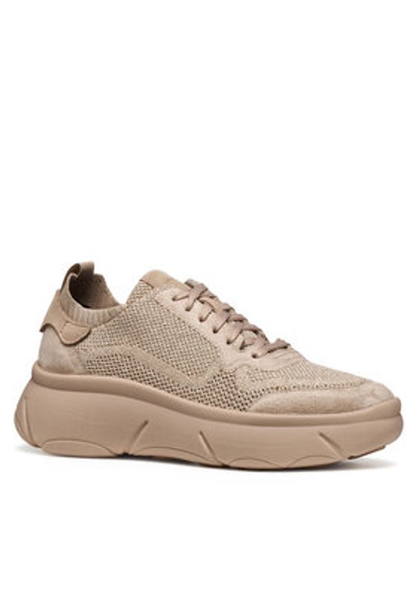 Geox Sneakersy D Nebula 2.0 X D55NHA 0009T C8097 Beżowy. Kolor: beżowy. Materiał: materiał