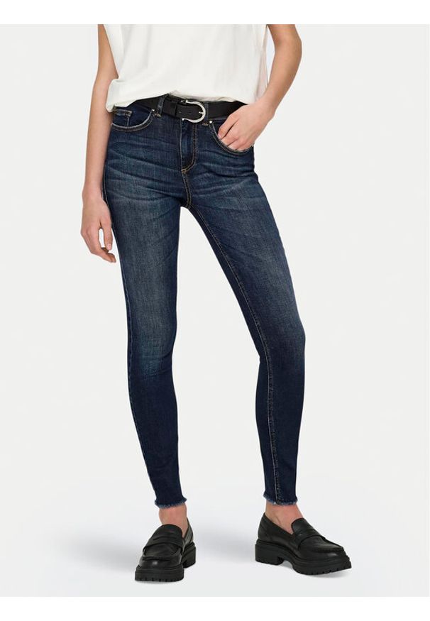 only - ONLY Jeansy Blush 15326910 Granatowy Skinny Fit. Kolor: niebieski