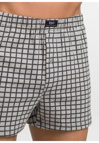 bonprix - Luźniejsze bokserki z bawełnianego dżerseju (3 pary). Kolor: szary. Materiał: jersey, bawełna. Wzór: gładki #3