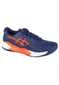 Asics - Buty do tenisa męskie, ASICS Gel-Challenger 14 Clay. Zapięcie: sznurówki. Kolor: czerwony, niebieski, wielokolorowy. Materiał: materiał. Szerokość cholewki: normalna. Sport: tenis