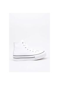 Tenisówki Converse Model Chuck Taylor All Star Lift Platform Leather Kolor Biały. Okazja: na co dzień. Kolor: biały. Materiał: skóra. Obcas: na platformie. Model: Converse All Star