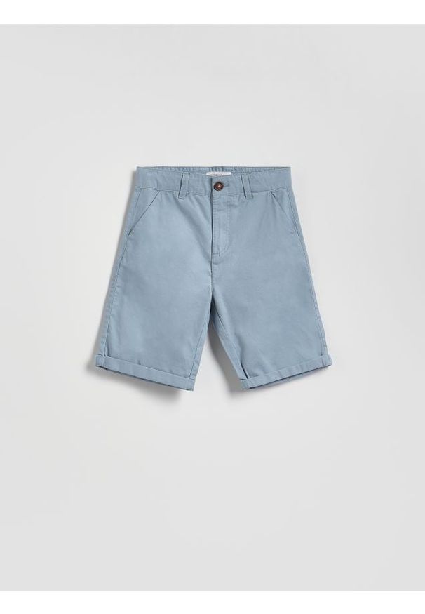 Reserved - Bawełniane szorty - jasnoniebieski. Kolor: niebieski. Materiał: bawełna