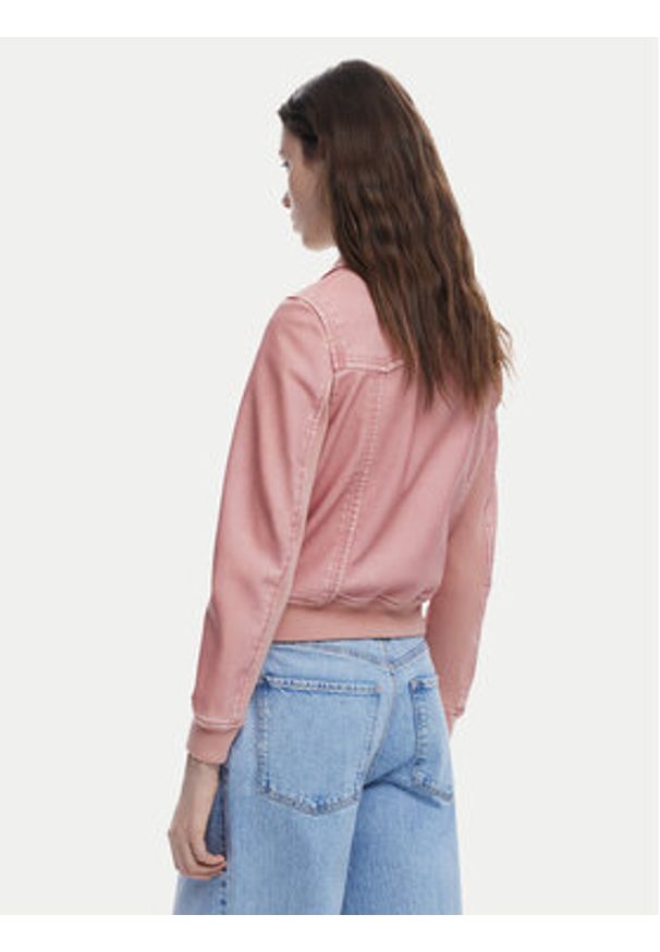 Desigual Kurtka z imitacji skóry 25SWEW47 Różowy Loose Fit. Kolor: różowy. Materiał: skóra