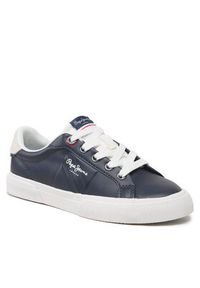 Pepe Jeans Sneakersy Kenton Flag B PBS30547 Granatowy. Kolor: niebieski. Materiał: skóra