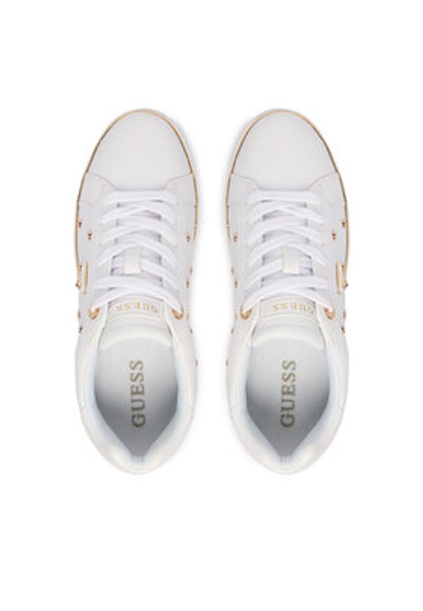 Guess Sneakersy FLPBON ELE12 Biały. Kolor: biały. Materiał: skóra