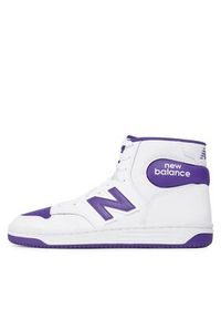 New Balance Sneakersy BB480SCE Biały. Kolor: biały. Materiał: skóra #4