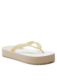 Calvin Klein Jeans Japonki Beach Sandal Flatform Monologo YW0YW01617 Écru. Materiał: syntetyk #6