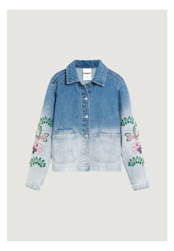 Desigual Kurtka jeansowa Dakota 26SWED16 Błękitny Regular Fit. Kolor: niebieski. Materiał: bawełna