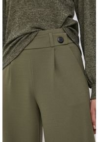 JDY Spodnie damskie kolor zielony szerokie high waist. Stan: podwyższony. Kolor: zielony #4