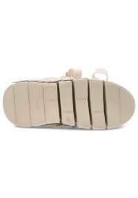 CheBello - Beżowe Sneakersy Chebello Modne Obuwie Damskie. Zapięcie: pasek. Kolor: beżowy. Materiał: materiał. Styl: elegancki #6