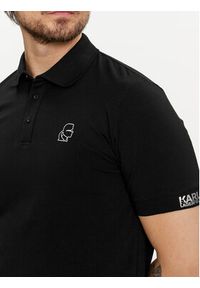 Karl Lagerfeld - KARL LAGERFELD Polo 745019 542221 Czarny Regular Fit. Typ kołnierza: polo. Kolor: czarny. Materiał: bawełna #3