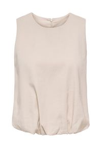 only - ONLY Top Aris 15364287 Beżowy Loose Fit. Kolor: beżowy. Materiał: wiskoza #5