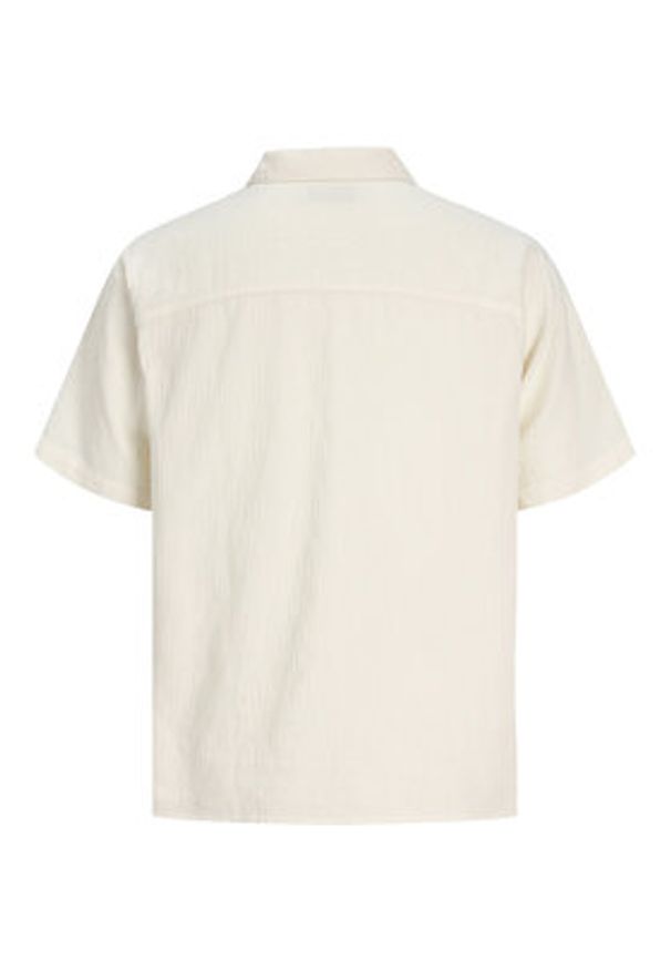 Jack & Jones Koszula Montauk 12293555 Kremowy Relaxed Fit. Kolor: kremowy. Materiał: bawełna