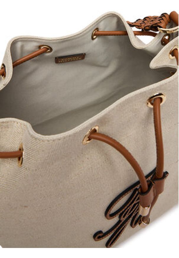 TOMMY HILFIGER - Tommy Hilfiger Torebka Th Elev Summer Bucket Canvas AW0AW18631 Beżowy. Kolor: beżowy