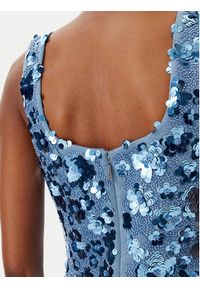 MICHAEL Michael Kors Sukienka koktajlowa MS5830EHHS Błękitny Slim Fit. Kolor: niebieski. Materiał: syntetyk. Styl: wizytowy #5