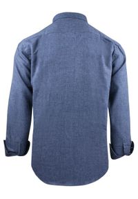 Casualowa Koszula, Kołnierzyk Button Down - Pako Jeans - Granat, Jodełka. Okazja: na co dzień. Typ kołnierza: button down. Kolor: niebieski. Materiał: bawełna. Wzór: jodełka. Sezon: lato. Styl: casual #4