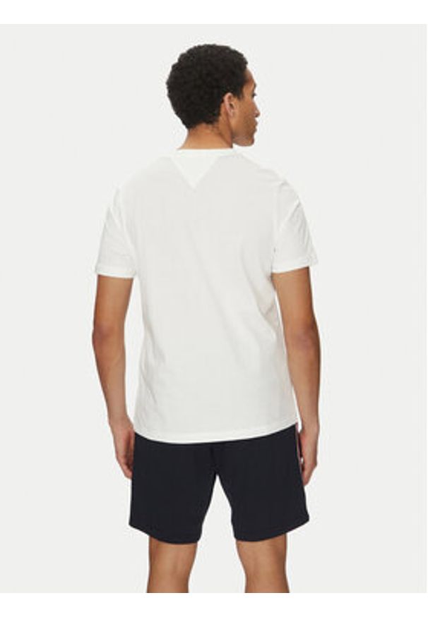 TOMMY HILFIGER - Tommy Hilfiger T-Shirt Flag Box MW0MW38636 Biały Regular Fit. Kolor: biały. Materiał: bawełna