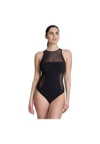 Damski kostium kąpielowy 1-częściowy Arena Mesh Panels. Kolor: czarny. Materiał: mesh #1