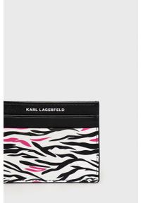 Karl Lagerfeld Etui na karty 220W3220 damski kolor czarny. Kolor: czarny. Materiał: materiał #2