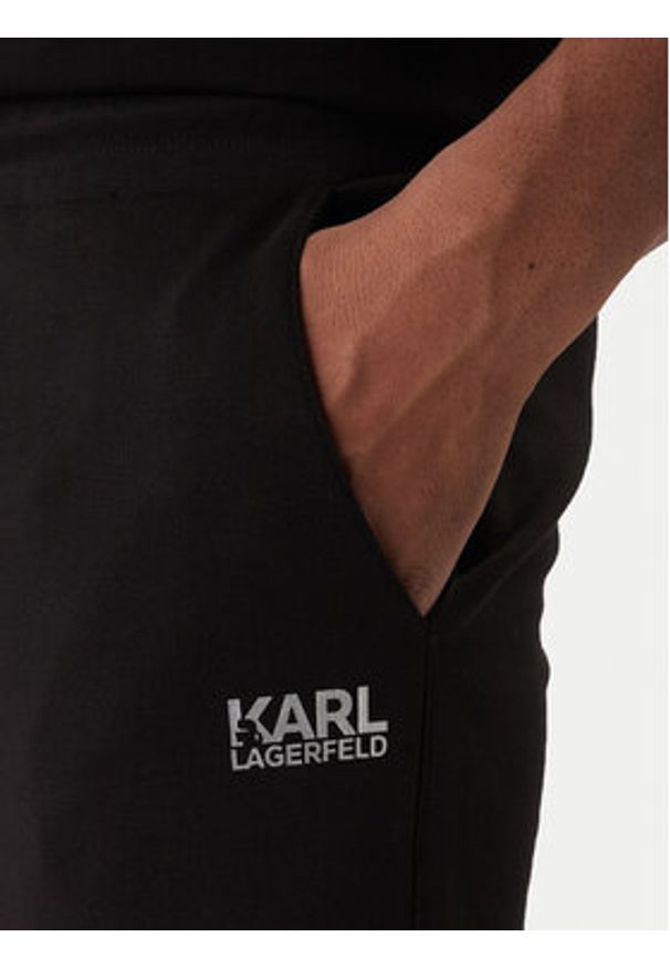 Karl Lagerfeld - KARL LAGERFELD Spodnie dresowe 705782 561917 Czarny Regular Fit. Kolor: czarny. Materiał: bawełna