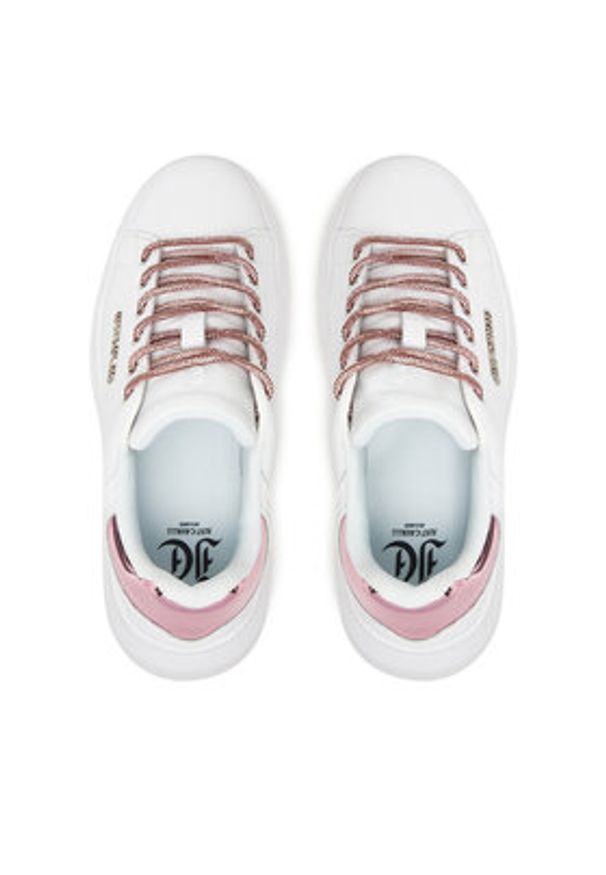Just Cavalli Sneakersy 78RA3SB1 ZPA86 Biały. Kolor: biały. Materiał: skóra