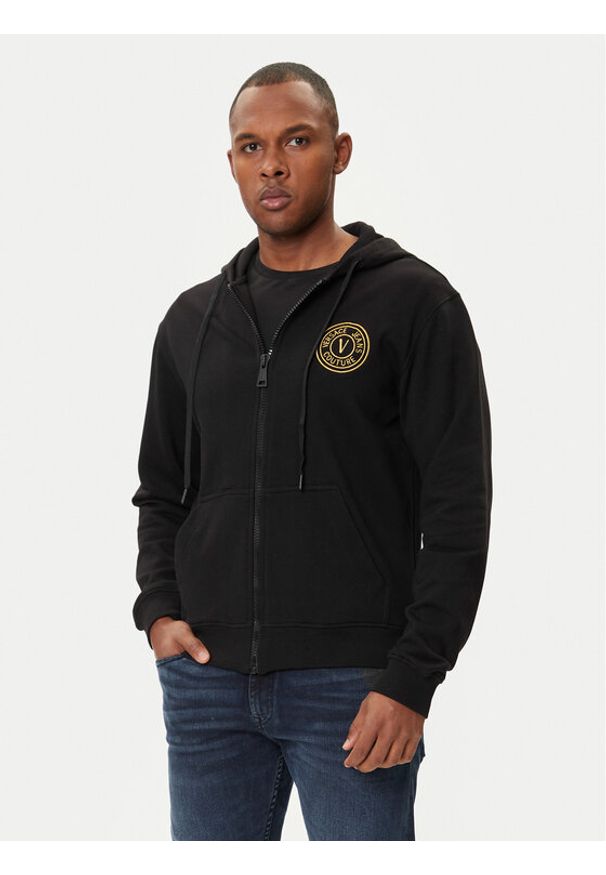 Versace Jeans Couture Bluza 79GAIT00 CF01T Czarny Regular Fit. Kolor: czarny. Materiał: bawełna